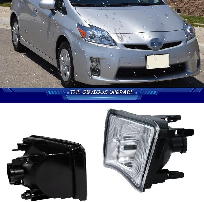 TurningMax For 2010 2011 Toyota Prius Front bumper Turn Signal Lights Parking Housing Switchback 2 in1 Clear Lens 8151147020, 8151147022 - Image 2